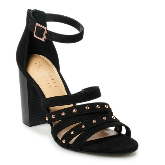 LC Lauren Conrad Shoes - LC LAUREN CONRAD Strappy Block Heel Sandals